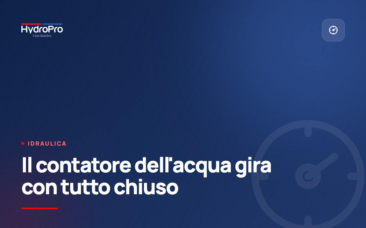 Il contatore dell'acqua gira con tutto chiuso — HydroPro
